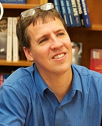 A photo of Wimpy Kid author, Jeff Kinney, during a book signing event in November 2011.