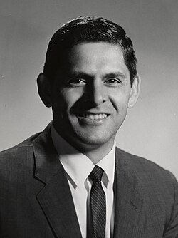 Portrait of Julian Nava, one of the first Mexican-American graduates of Pomona College and one of the first Mexican-American doctoral students at Harvard University. He went on to have a distinguished career as professor of history at California State University, Northridge, member of the Los Angeles Board of Education, and United States Ambassador to Mexico from 1980 to 1981.