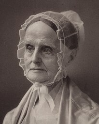 Lucretia Mott, from the records of the National Woman's Party.  Photographic print, 6. 5 x 4 in.

Flipped version of the photograph published in The Suffragist, 8, no. 8 (Sept. 1920): 195, and The Suffragist, 8, no. 10 (Dec. 1920): 314.