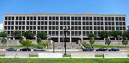 The Frances Perkins Building located at 200 Constitution Avenue, N.W., in the Capitol Hill neighborhood of Washington, D.C.. Built in 1975, the modernist office building serves as headquarters of the United States Department of Labor.