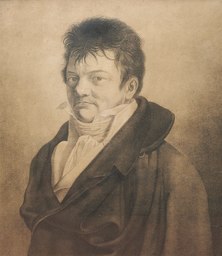 Ludwig Albert von Montmorillon (1794–1854): Heinrich Zschokke (1771–1848). Lithografie, München 1817, 39 x 33 cm. Sammlung Stadtmuseum Aarau, 2005.09.05.S306.