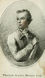Portrait of William Julius Mickle, in 