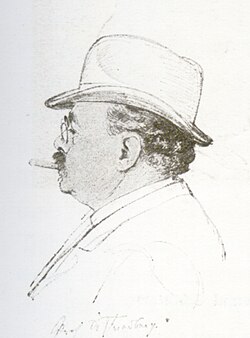 Porträtzeichnung von Emil Albert Friedberg