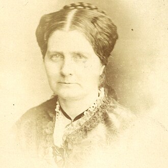 Photograph, card backed, monochrome, head and shoulders, manuscript inscription on front.
3AMS/G/04/167

Eva Maria McLaren (née Müller; 1852 – 16 August 1921) was an English suffragist, writer and campaigner. She served as Superintendent of the Franchise department of the World's Woman's Christian Temperance Union. says en:wiki