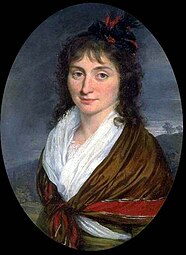 Charlotte de Robespierre représentée de buste.
