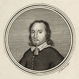 John Hilton (Komponist), (* ca. 1599, vermutlich in Cambridge; † 1657). Zeitgenössischer Stich des 17. Jahrhunderts.