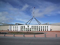 The new parliament house in Canberra.