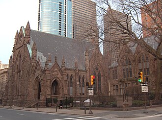 Former Church of the New Jerusalem, 2125 Chestnut St.

Philadelphia, Pennsylvania 19103, now offices. Designed 1881 by Theophilus Parsons Chandler.