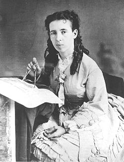 Portrait of Alice Dixon Le Plongeon, 19th C. photographer & amateur Mayanist/archaeologist; taken by her husband, Augustus