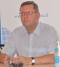 Finnish political scientist Raimo Väyrynen at the SuomiAreena 2010 in Pori.