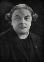 Portrait of Montague Summers. Black and white glossy print.
