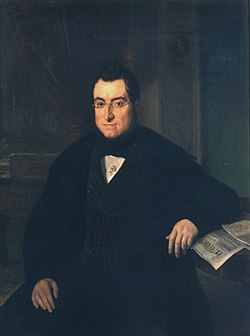 Portrait of Bonaventura Carles Aribau (1844). Oil on canvas, 117 x 90 cm