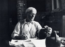 Sir John Beazley cataloguing an unidentified vase in the Museo Archaeologico Nazionale di Ferrara, Autumn 1956.