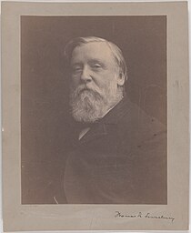 Thomas Lounsbury by George Collins Cox, c. 1895, platinum prinnt, from the National Portrait Gallery which has explicitly released this digital image under the CC0 license. (https://npg.si.edu/object/npg_S_NPG.2007.267)