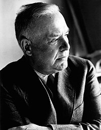 Photo portrait of American poet Wallace Stevens (1879–1955) used for the first-edition cover of The Collected Poems of Wallace Stevens (1954).