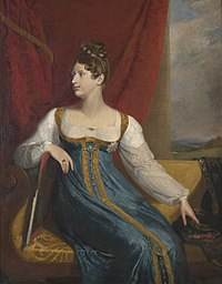 
Princess Charlotte Augusta of Wales (1796–1817), daughter of king George IV of the United Kingdom and Hanover, by marriage princess of Saxe-Coburg-Saalfeld.