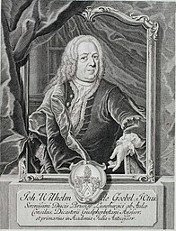 Porträt Johann Wilhelm von Goebel (1683–1745), deutscher Jurist und Hochschullehrer