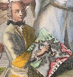 Detail from a map published c. 1730 based on Kaempfer's descriptions of Japan. He died in 1716 before the works were first published (1727) so probably speculative