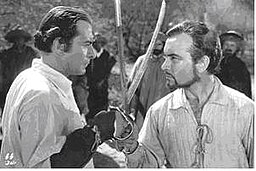 Foto de La Guerra Gaucha (1942), de Lucas Demare. En la foto Sebastián Chiola y Ángel Magaña.