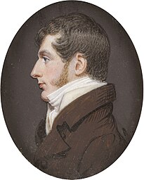 George Granville Sutherland-Leveson-Gower, 2nd Duke of Sutherland KG (1786-1861)
ovel 6.1 cm high
reverse engraved Earl Gower, / afterwards Duke of Sutherland. / Born 1786 Died 1861.
