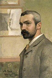 Self-portrait of Joseph Benwell Clark, 1889