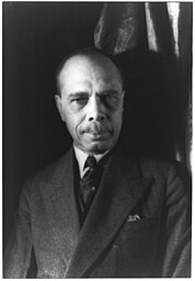 Van Vechten, Carl,, 1880-1964,, photographer.
[Portrait of James Weldon Johnson]
1932 Dec. 3.
1 photographic print : gelatin silver.
Notes:
 Title derived from information on verso of photographic print.
Van Vechten number: XVI B 5.
Gift; Carl Van Vechten Estate; 1966.
Forms part of: Portrait photographs of celebrities, a LOT which in turn forms part of the Carl Van Vechten photograph collection (Library of Congress).
Subjects:
 Johnson, James Weldon,--1871-1938.
Format: Portrait photographs.
Rights Info: For publication information see 