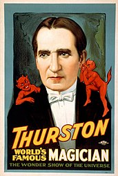 Promotional poster for American magician Howard Thurston. Poster reads: 