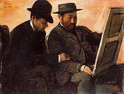 The Amateurs (1878-1880) by Edgar Degas,  
  oil on panel, private collection