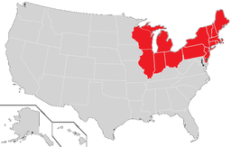 Map of Northern Jurisdiction Scottish Rite in US