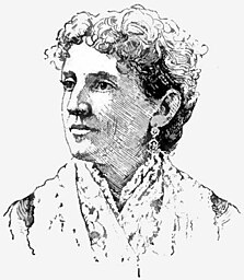 Portrait drawing of 19th-century reformer Lillie Devereux Blake.