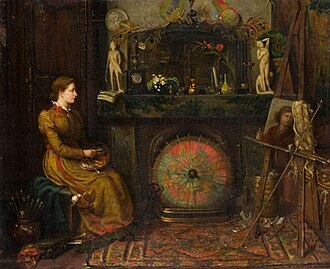 w:Margaret Thomas self-portrait, c.1881