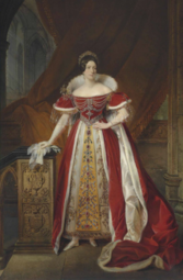 Portrait of Frances Vane, Marchioness of Londonderry (1800-1865) at the coronation of King William IV and Queen Adelaide
