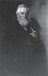 Portrait of Sir Robert Spence Watson by Sir George Reid. Inscription below the image in the book: 