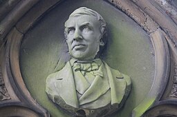A bust of John Hill Burton as portrayed on his wife's grave in Dean Cemetery in Edinburgh (carved by William Brodie in 1881)
