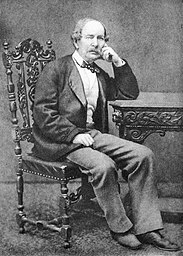 Portrait photo of Scottish diplomat and writer David Urquhart (1805-1877).