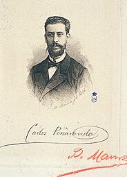 Retrato de Carlos Peñaranda y Escudero, grabado de Bartolomé Maura. Biblioteca Nacional de España