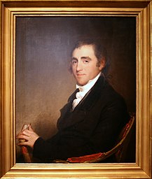 Oil on canvas painting of Fisher Ames; size without frame 77.5×64.1 cm.