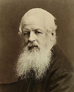 Isaac Taylor (1829–1901). Philologist, historian. Vintage copy print on card mount given to the NPG 1912.