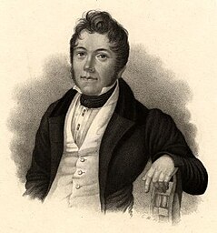 Johann Scheible (1809-1866), Verlagsbuchhändler in Stuttgart; Porträt, Stahlstich, um 1850 (Vorlage: Deutsches Buch- und Schriftmuseum, Leipzig)
