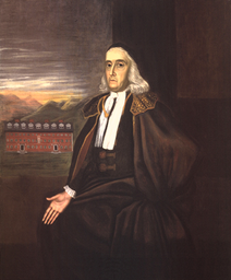 
Portrait of William Stoughton, colonial magistrate of the Salem Witch Trials and acting governor of Massachusetts.