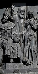Priest Silvestr on the Monument 
