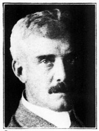 Photo of author-journalist George Kibbe Turner, from the Red Book Magazine, 1921 July, Contents page: Ad for his serial starting in the next issue. Photographer: 
