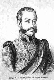 Johann Philipp Becker (1809-1886), Revolutionär 1848/49 (zeitg. Darstellung)