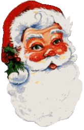 Whimsical portrait of Santa Claus