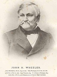 Depicted person:  John H. Wheeler – American politician, North Carolina