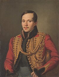 
Portrait of Mikhail Yurievich Lermontov (1814—1841), Russian poet and